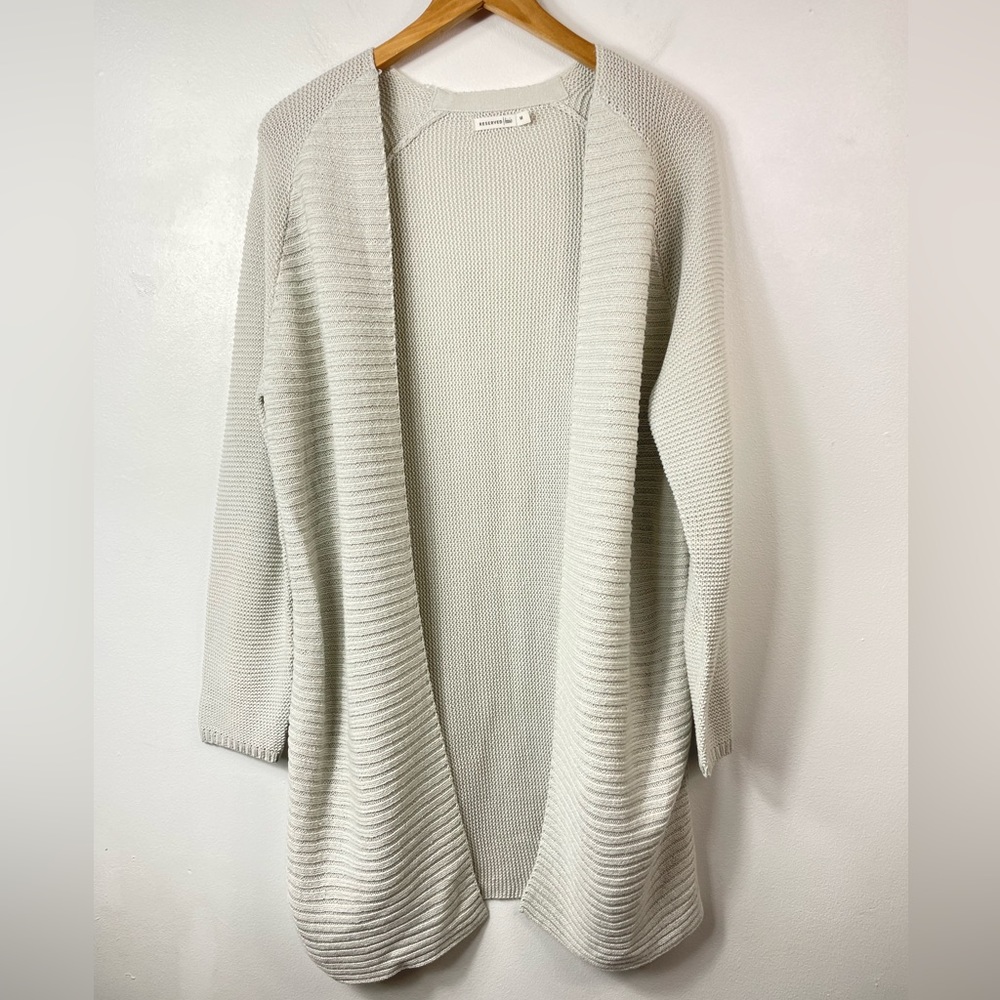 Reserved Basic Textured Long Open Front Knit Card… - image 1